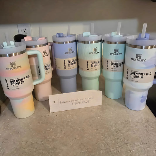 Stanley Tumbler – Vibrant Marble Series (40oz – 5-Piece Multi-Color Set – Premium Inspired Edition)