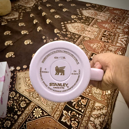 Stanley Tumbler – Powder Blue Garden (40oz - Limited Edition - Premium Inspired - Simple Box)