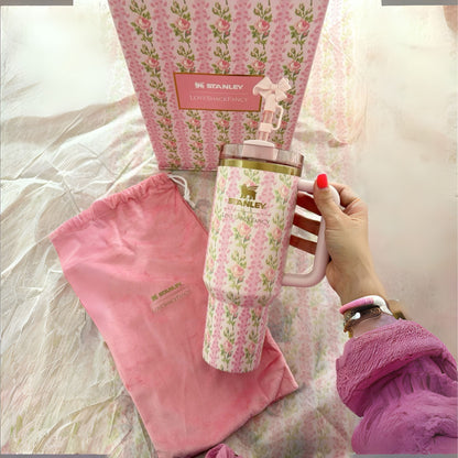 Stanley Tumbler – Pink Rose Blush (40oz - Limited Edition - Premium Inspired - Gift Box)