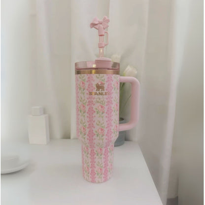 Stanley Tumbler – Pink Rose Blush (40oz - Limited Edition - Premium Inspired - Gift Box)