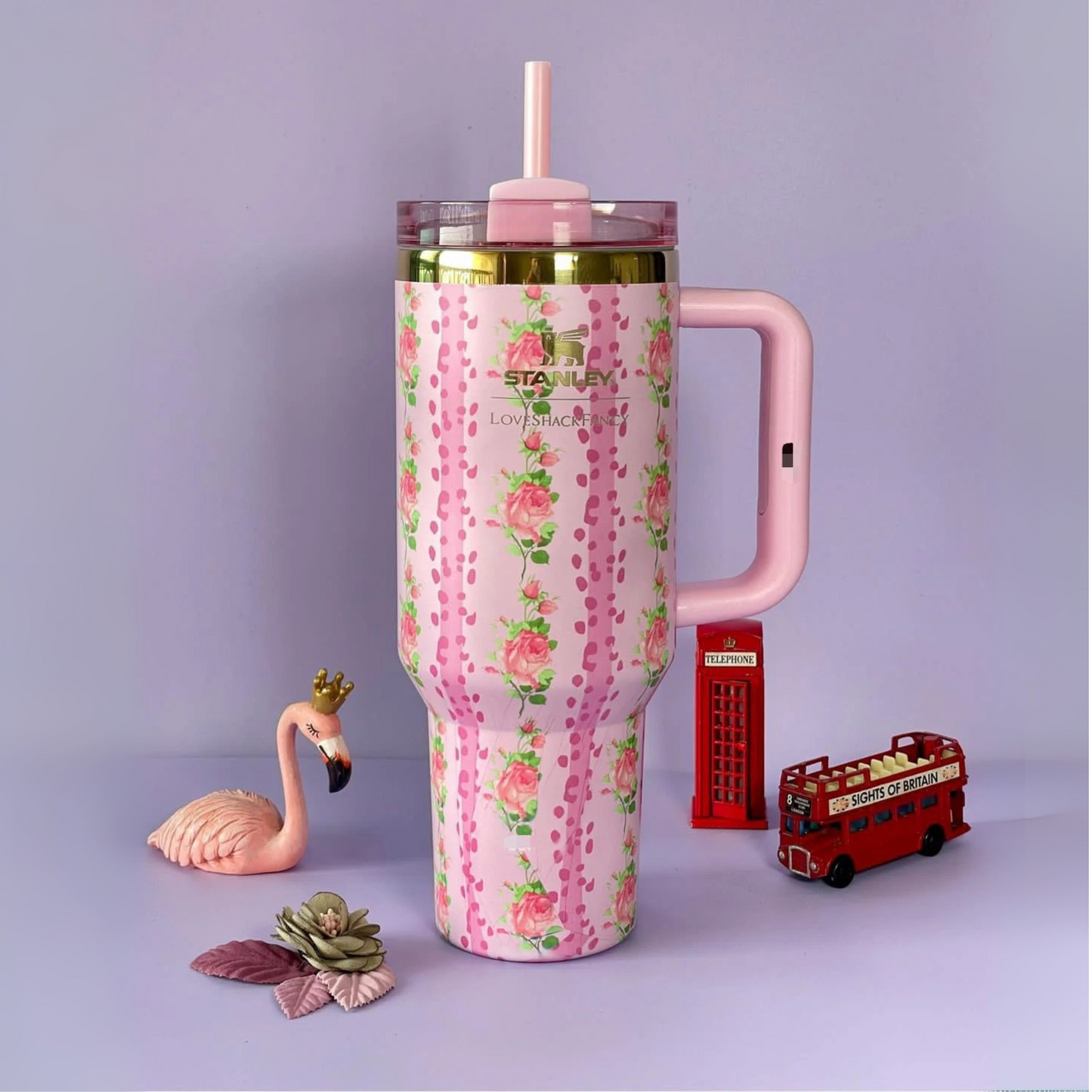 Stanley Tumbler – Pink Rose Blush (40oz - Limited Edition - Premium Inspired - Gift Box)