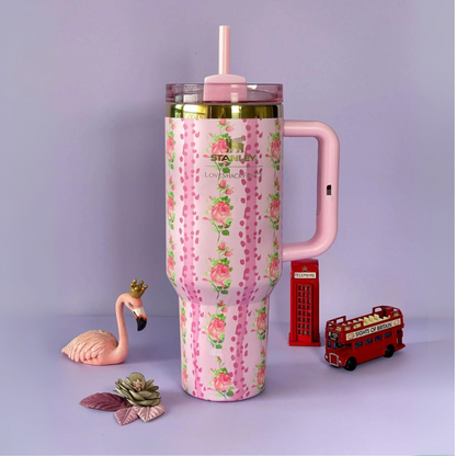 Stanley Tumbler – Pink Rose Blush (40oz - Limited Edition - Premium Inspired - Gift Box)