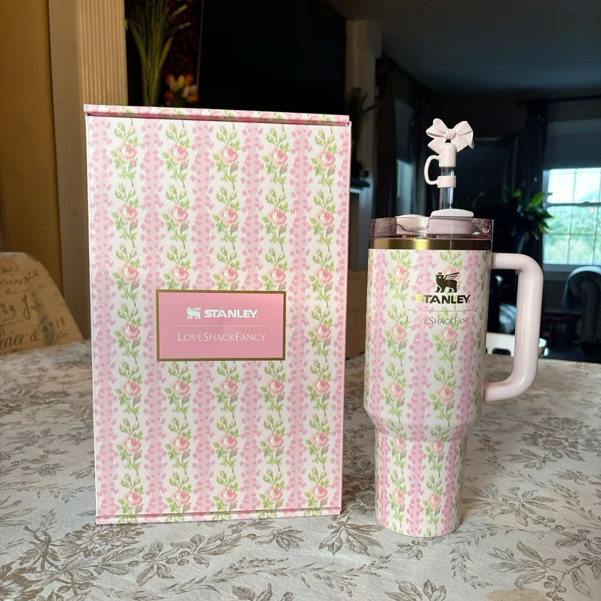 Stanley Tumbler – Pink Rose Blush (40oz - Limited Edition - Premium Inspired - Gift Box)